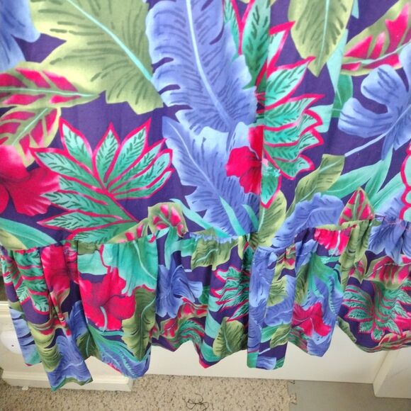 Hilo Hattie The Hawaiian Original Size XL Multicolor Cotton Womens Mumu Dress - Picture 3 of 7